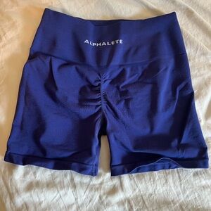 Alphalete Women's Deep Blue Bike Shorts Size Medium